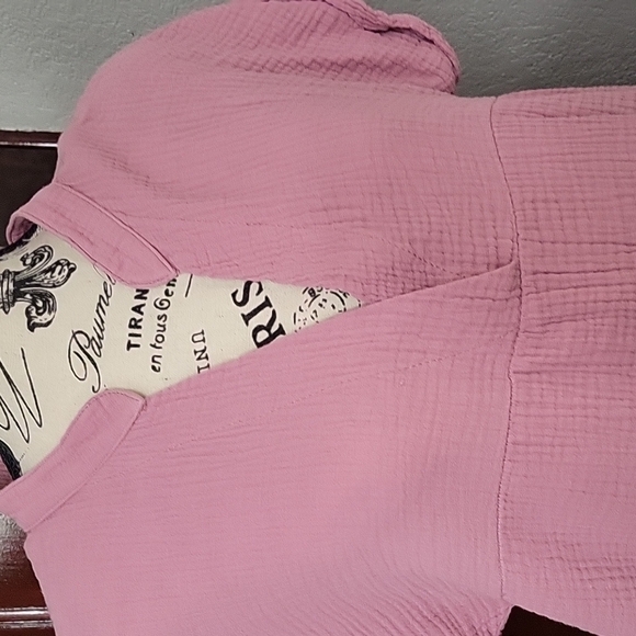 Blush Pink Cotton Dress Size Small - Picture 3 of 5